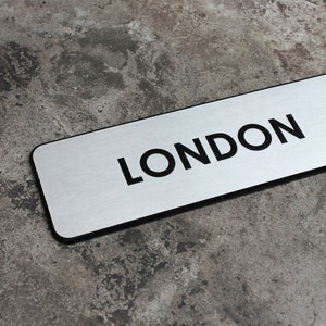 Bsign - World Clock Sign, World Clock Plate, Steel Sign for Wall, Office Sign, Time Zone Clock Wall Sign, Clock Sign