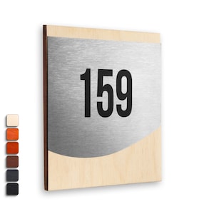 Bsign - Custom door number sign, apartment numbers, house number, front door sign, room number sign, condo sign, house number plaque