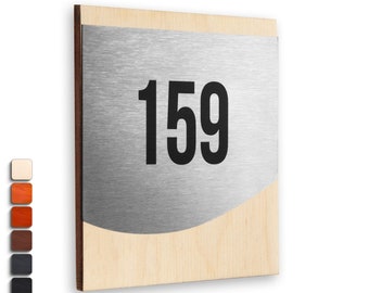 Bsign - Letrero de número de puerta personalizado, números de apartamento, número de casa, letrero de puerta principal, letrero de número de habitación, letrero de condominio, placa de número de casa