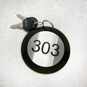 Bsign - Hotel Key Tags number keychain - Custom Keychain with apartment number
