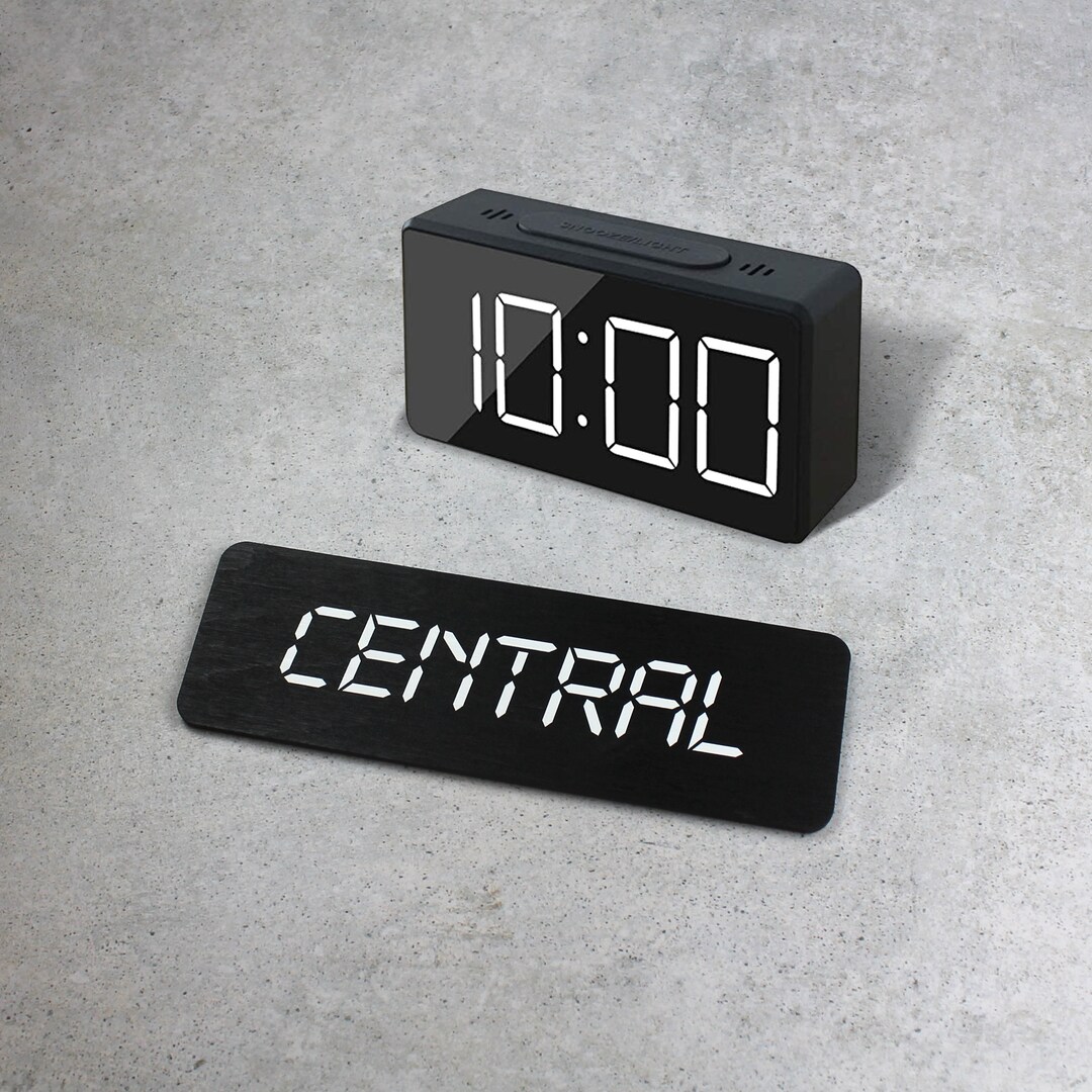 Bsign Digital Clock Sign Time Zone Led Clock Sign Custom World Clock