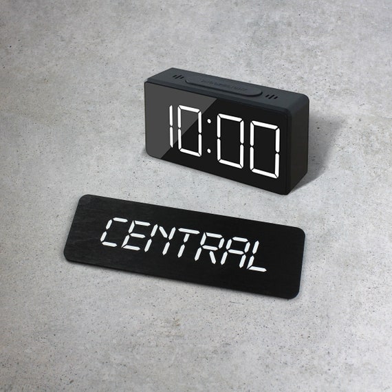 Digital Clock Sign Time Zone Led Clock Sign Custom World Etsy Hong Kong