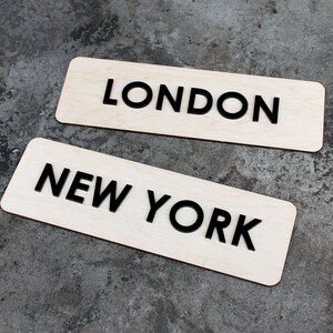 Bsign - World Clock Sign - Time Zone Clock Signs - Natural Wood Sign ...