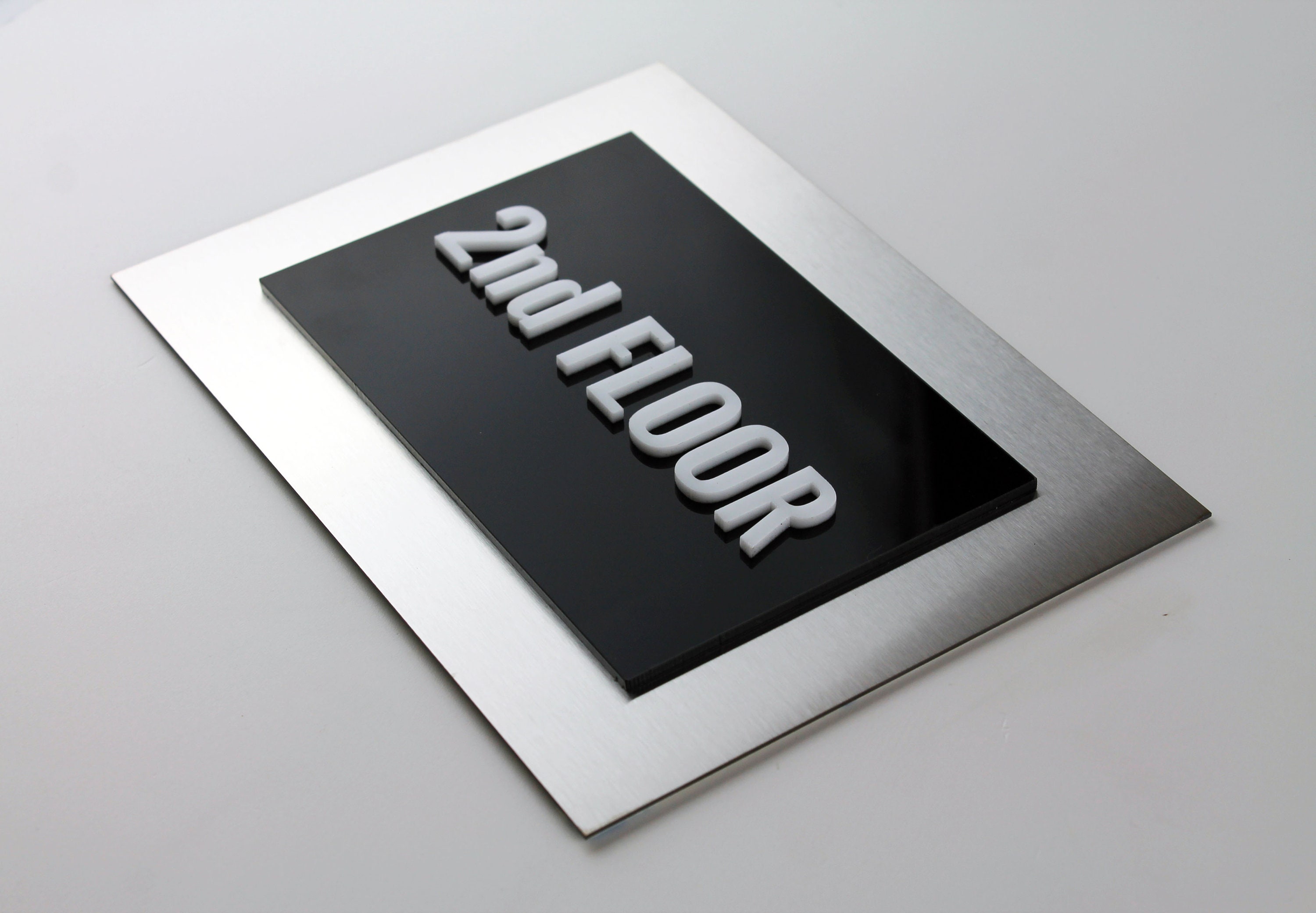 Bsign - Custom Door Sign - Personalized Modern Sign - Floor Numbers ...