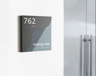 Custom Acrylic Hotel Room Number  Apartment Door Sign - Bsign  - Personalization Available