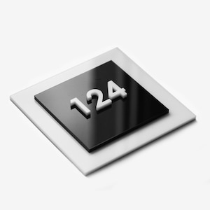 Door Numbers - Decal for Door - Front Door Sticker - Number Plate - Modern House Numbers - Apartment Numbers - Flat Numbers - Sign Flat Room