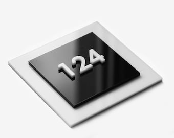 Door Numbers - Decal for Door - Front Door Sticker - Number Plate - Modern House Numbers - Apartment Numbers - Flat Numbers - Sign Flat Room