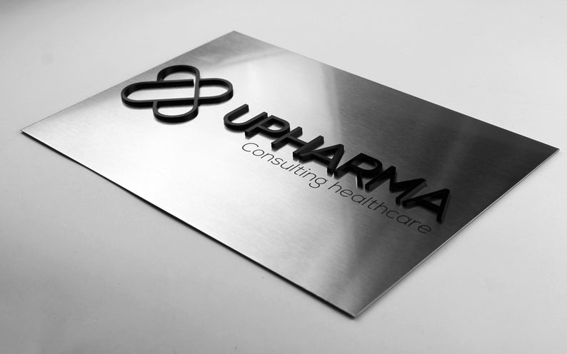 Bsign Custom Business Sign Stainless Steel 3D logo Office Signs Custom Door Sign image 4