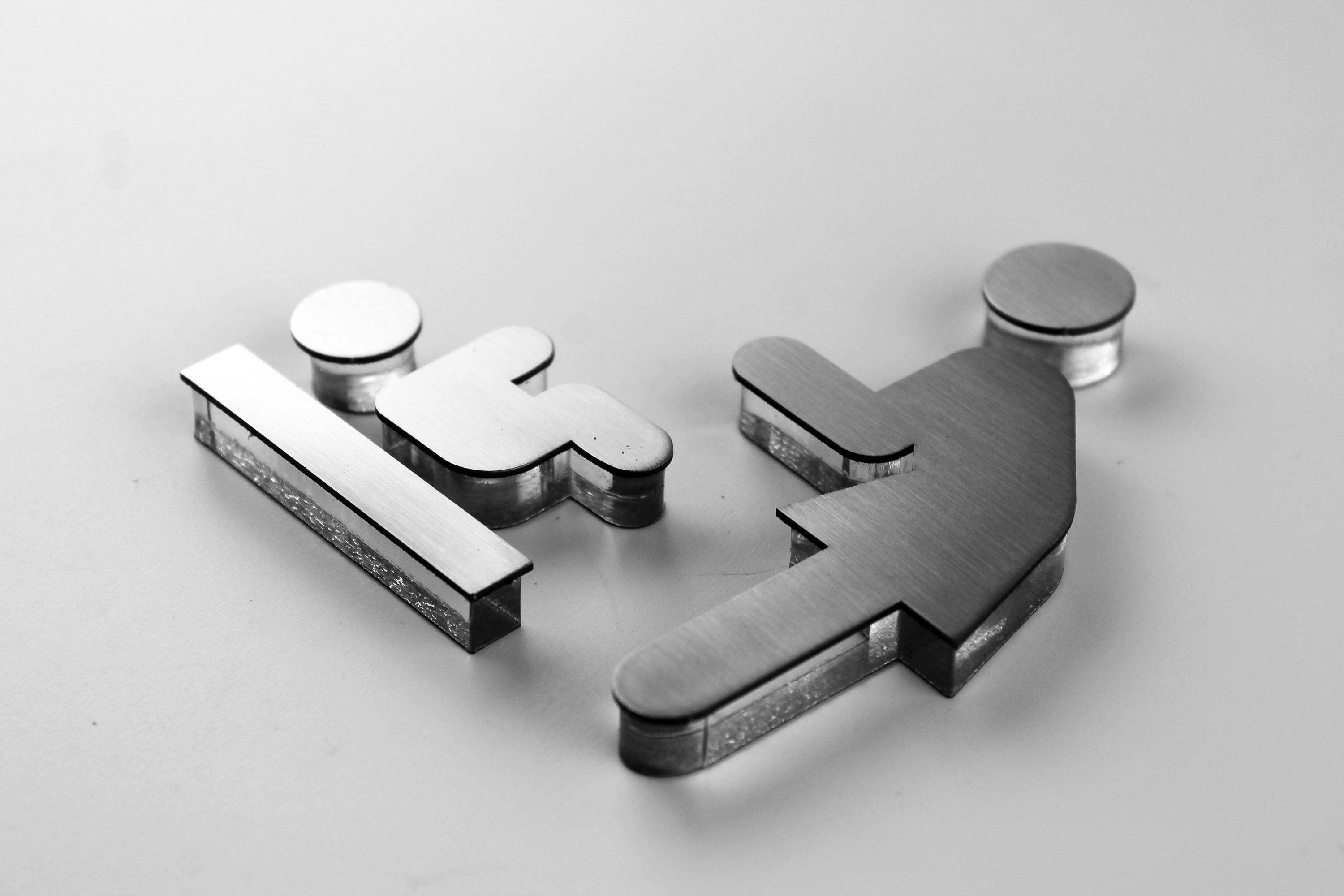 Steel Restroom Sign Bathroom Signage Modern Signage WC Etsy UK