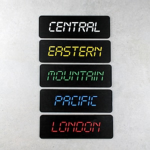 Bsign - Time Zone Clock Sign - Custom World Clock Sign - Wood Sign for Wall  - Clock Signs