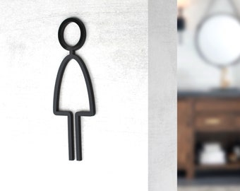 Bsign - Ladies Restroom Sign - Modern Toilet Sign - Restroom Signage