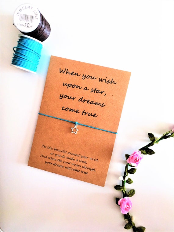 Wish Upon A Star Bracelet Wish Bracelet Star Charm Disney Etsy