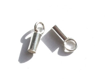 925 Silber massiv ENDKAPPEN RINGHÜLSEN 7x3x1mm