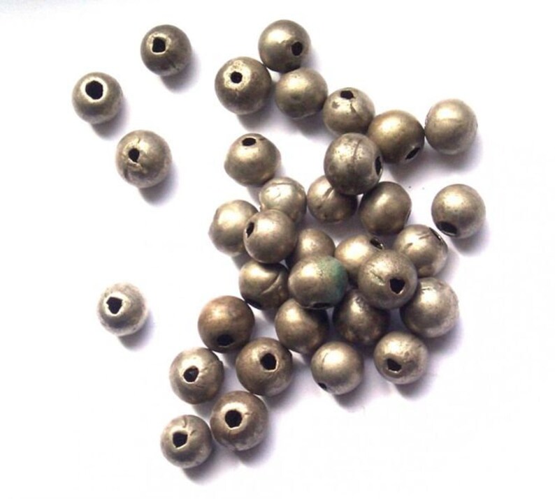 5 Balls-Antique smooth silver balls hand work J
