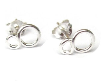 Boucles d'oreilles clous argent 925 Eternité symbole infini GracyCollection