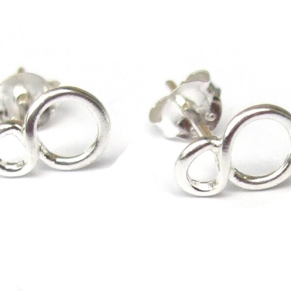 Stud earrings 925 silver Eternity infinity symbol GracyCollection