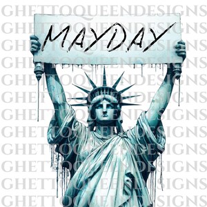 Arte de Protesto Lady Liberty no Primeiro de Maio – Pacote com 10 PNGs | Clipart em Aquarela 3000x3000px | Resista, Primeiro de Maio, WTF América | Fundos Transparentes