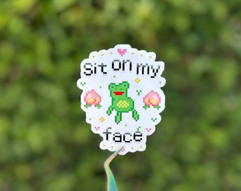Froggy Chair Sit on Me Sticker