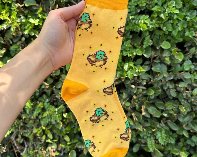 Stardew Valley Duck Socks, Comfy, Unisex Cotton Socks