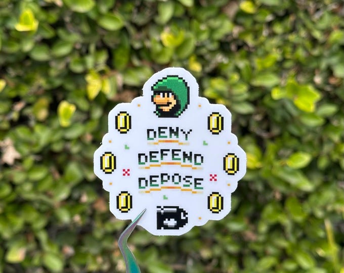Luigi and Bullet Bill Sticker