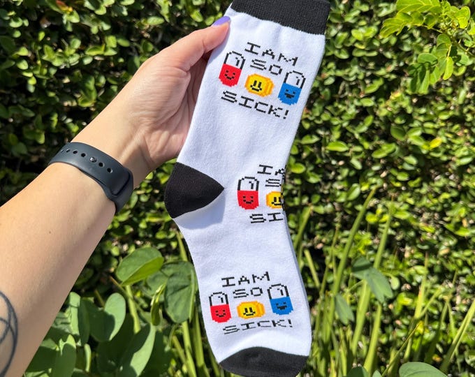 I’m So Sick Pill Socks, Comfy, Unisex Cotton Socks