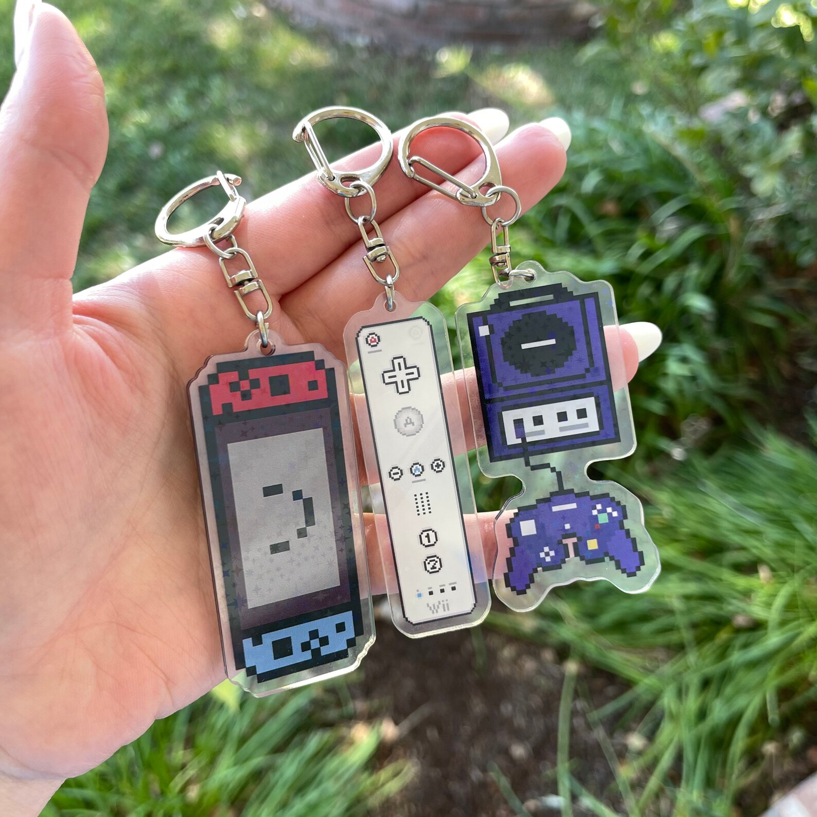 Video Game Keychain Acrylic Gamer Gift Etsy