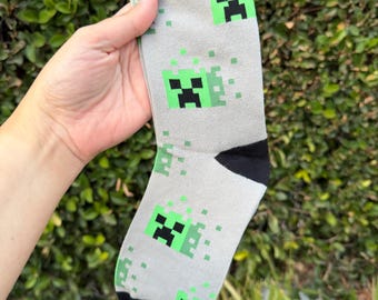 Creepy Explosion Inspired Socks | Cozy Gamer | Comfy Unisex Cotton Socks