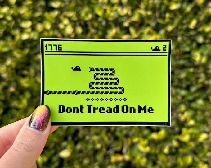 Don't Tread On Me Sticker | Snake | USA flag | Gamer Gift