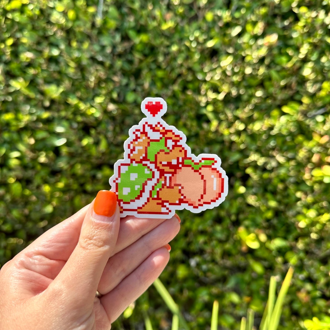 Peaches Bowser Sticker Retro 8 Bit Etsy