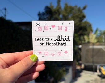 Picto Chat Sticker, 3DS, Y2K sticker, Kawaii