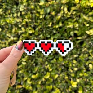 Zelda Life Hearts Sticker