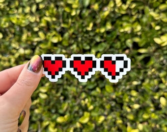 Zelda Life Hearts Sticker