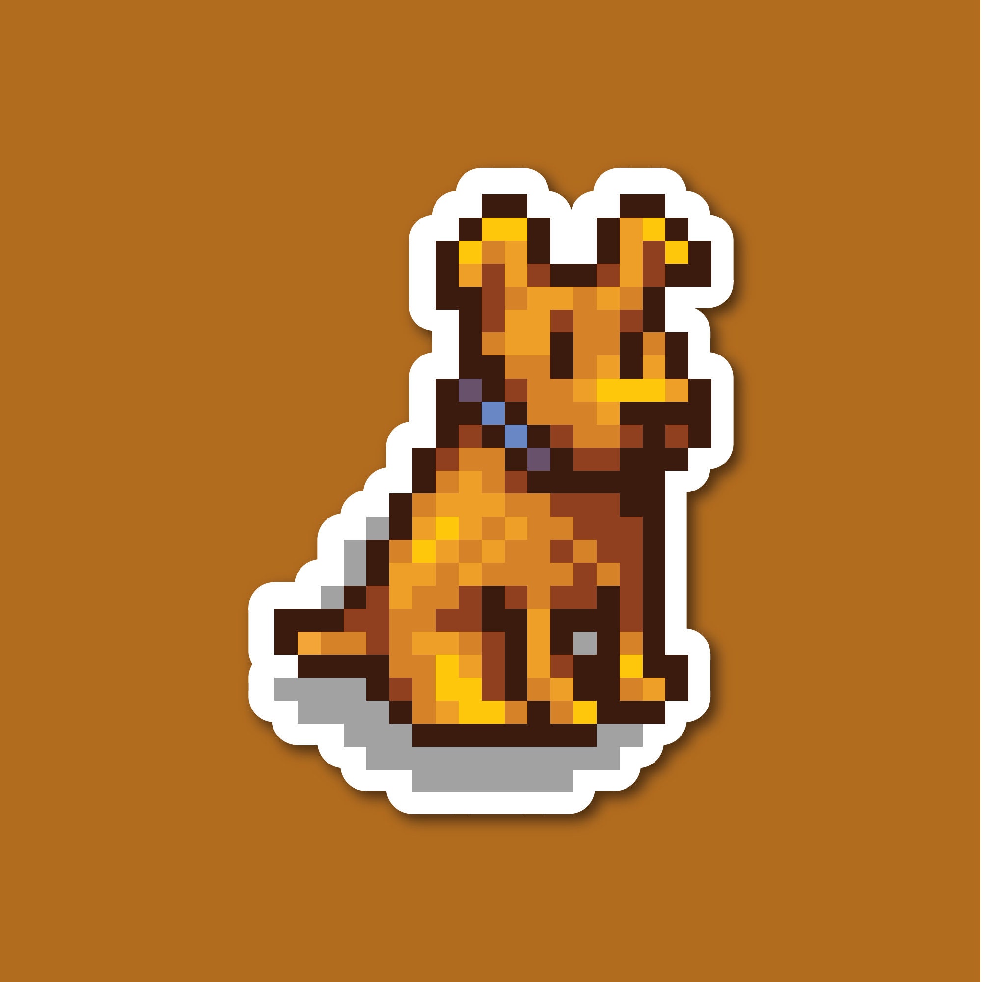 Stardew Valley Sitting Dog sticker style 1 Etsy