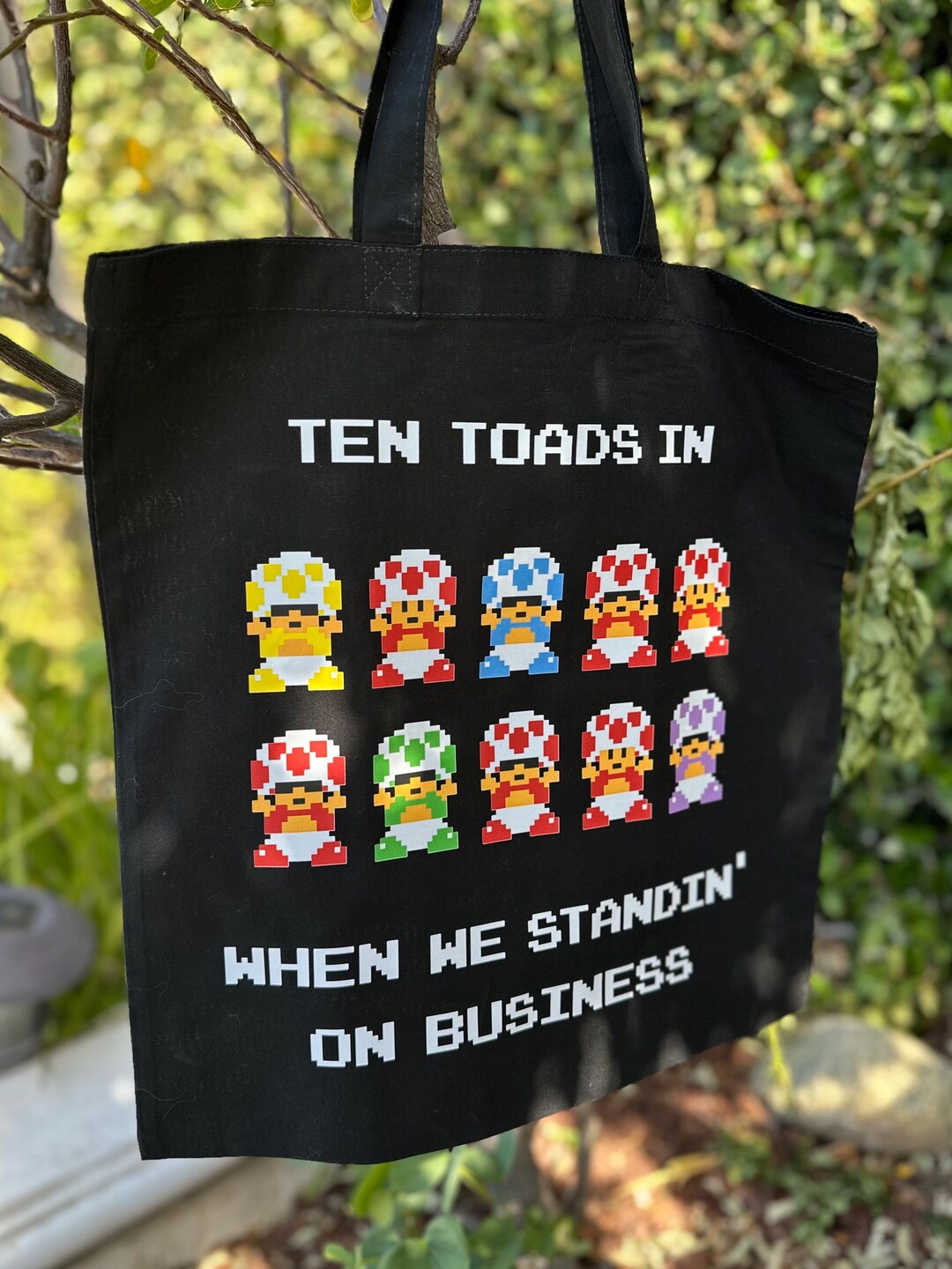 Retro Load Toad Super Mario Toad Tote Bag, Retro, Canvas - Etsy