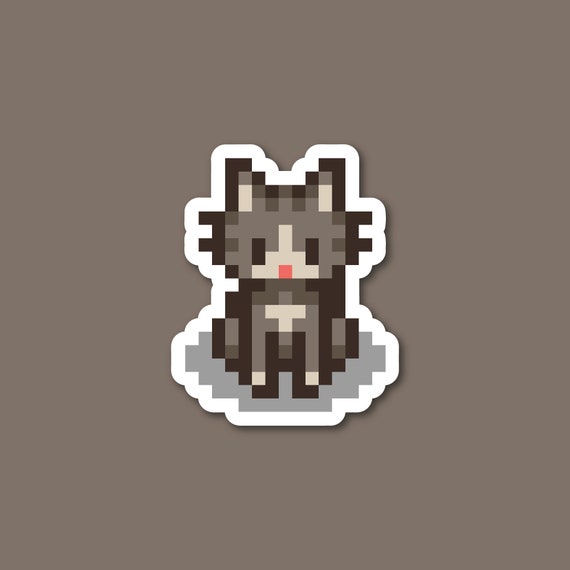 Stardew Valley Cat sticker Grey Cat Etsy