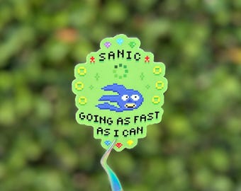 Sanic Sticker - Weatherproof, Waterproof, UV Resistant