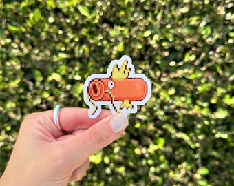Magik Hotdog Sticker, 8 bit