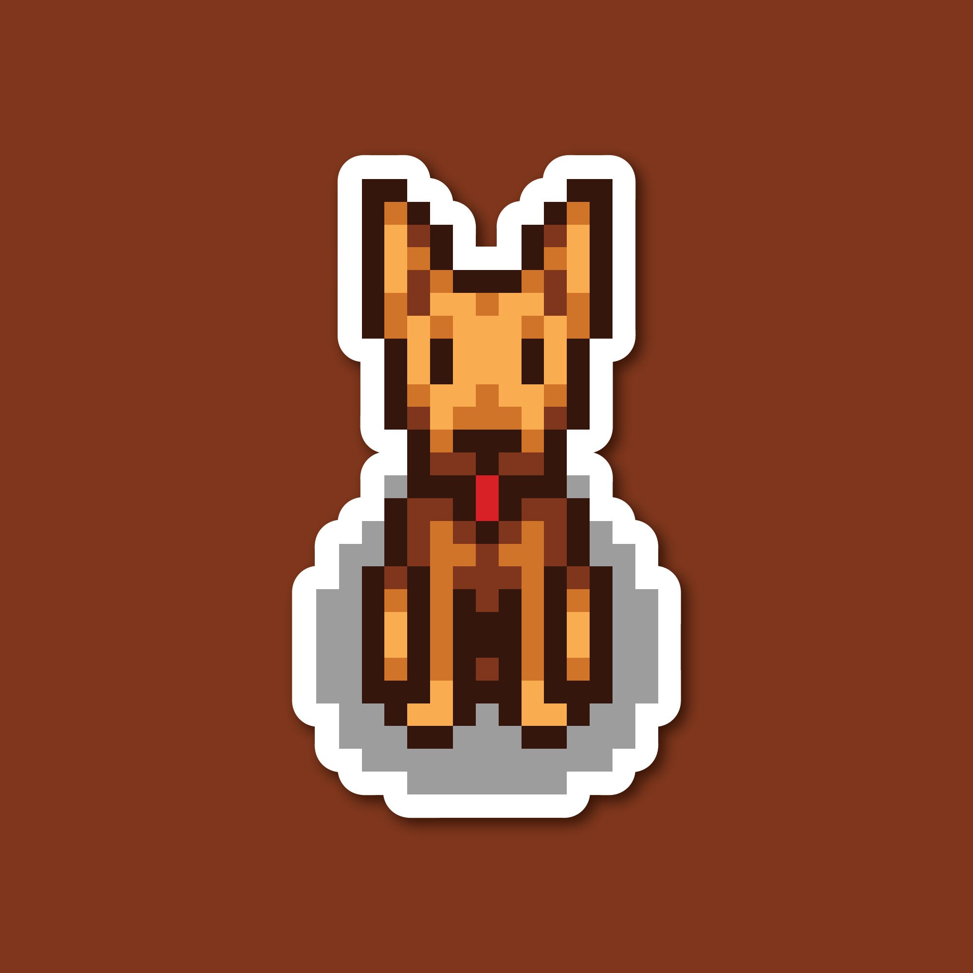Stardew Valley Sitting Dog Sticker style 3 Etsy