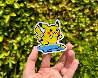 Surfing Electric Rat Sticker F U
