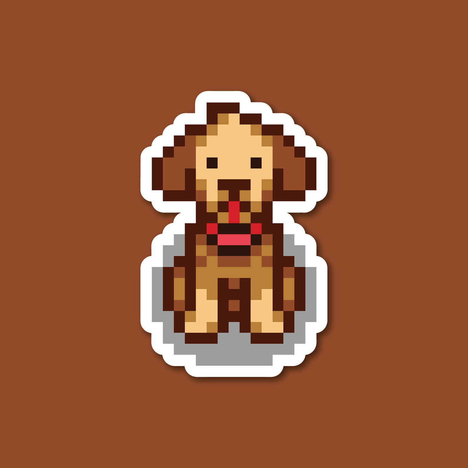 Stardew Valley Sitting Dog sticker style 4 Etsy