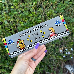 Mario Kart Blue Shell The 1% Bumper Sticker | Vinyl 9”