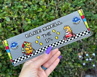 Mario Kart Blue Shell The 1% Bumper Sticker | Vinyl 9”