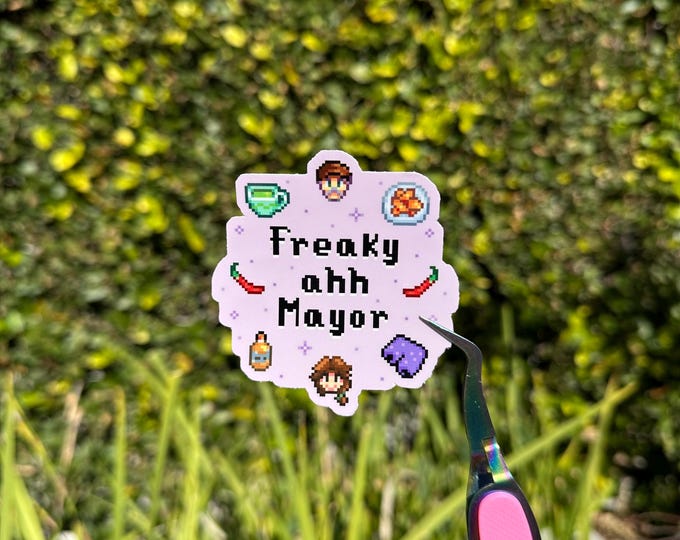 Stardew Valley Sticker Mayor Freaky