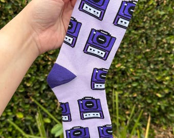 Retro GameCube Inspired Socks | Gamer Gift | Cozy Gamer