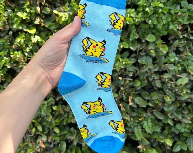 Surfing Rat Socks, Comfy, Unisex Cotton Socks
