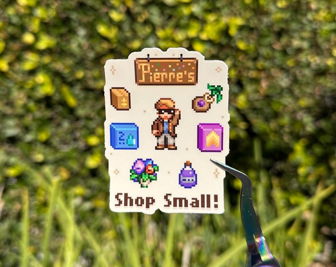 Stardew Valley Sticker Shop Small Pierre’s