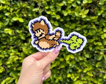Farting Tanooki Mario Sticker, Large