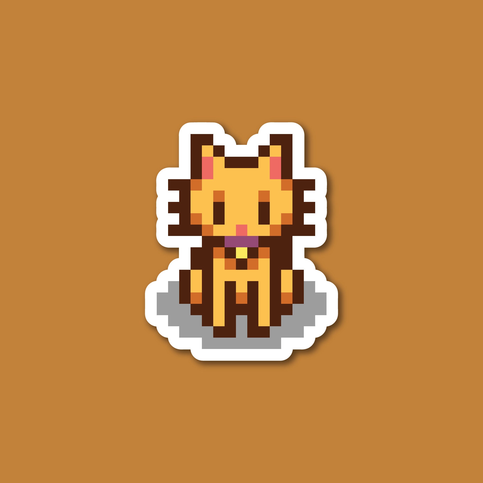 Stardew Valley Cat Sticker Yellow Cat Etsy