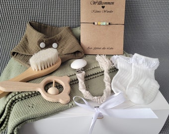 Personalisiertes Geschenkset fürs Baby  zur Geburt Babydecke Junge //16