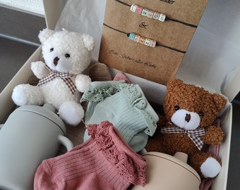 Gift box twins personalized birth gift babies boy girl boy //25th
